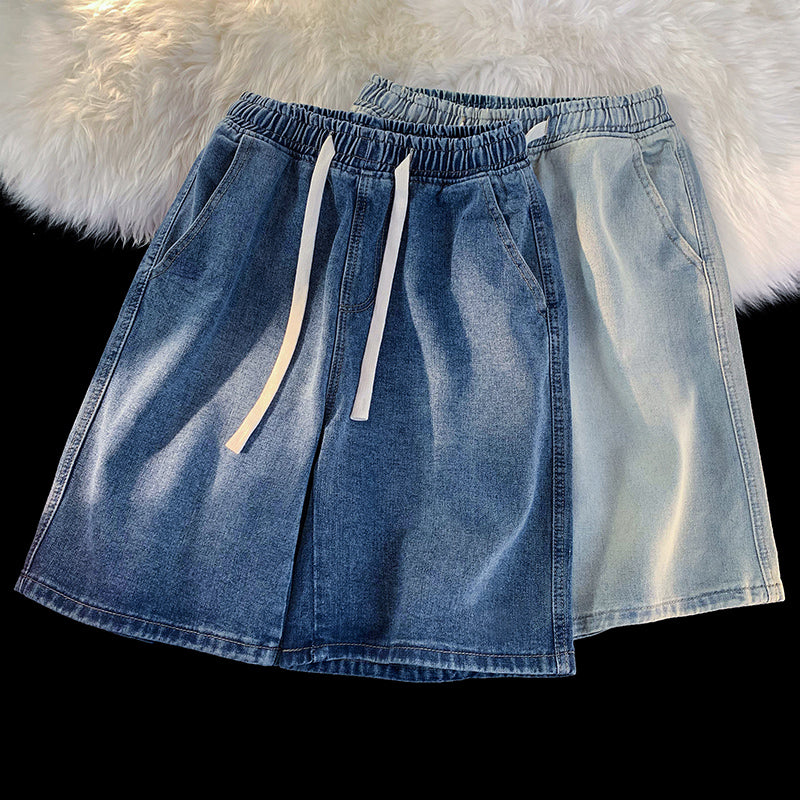 Vintage Denim Shorts Men's Summer Hip Hop Street