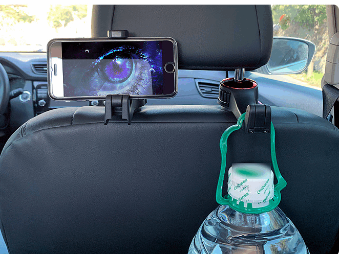 Car Phone Holder Hook Car Creative Rear Headrest Hook Car Lock Type Mobile Phone Holder