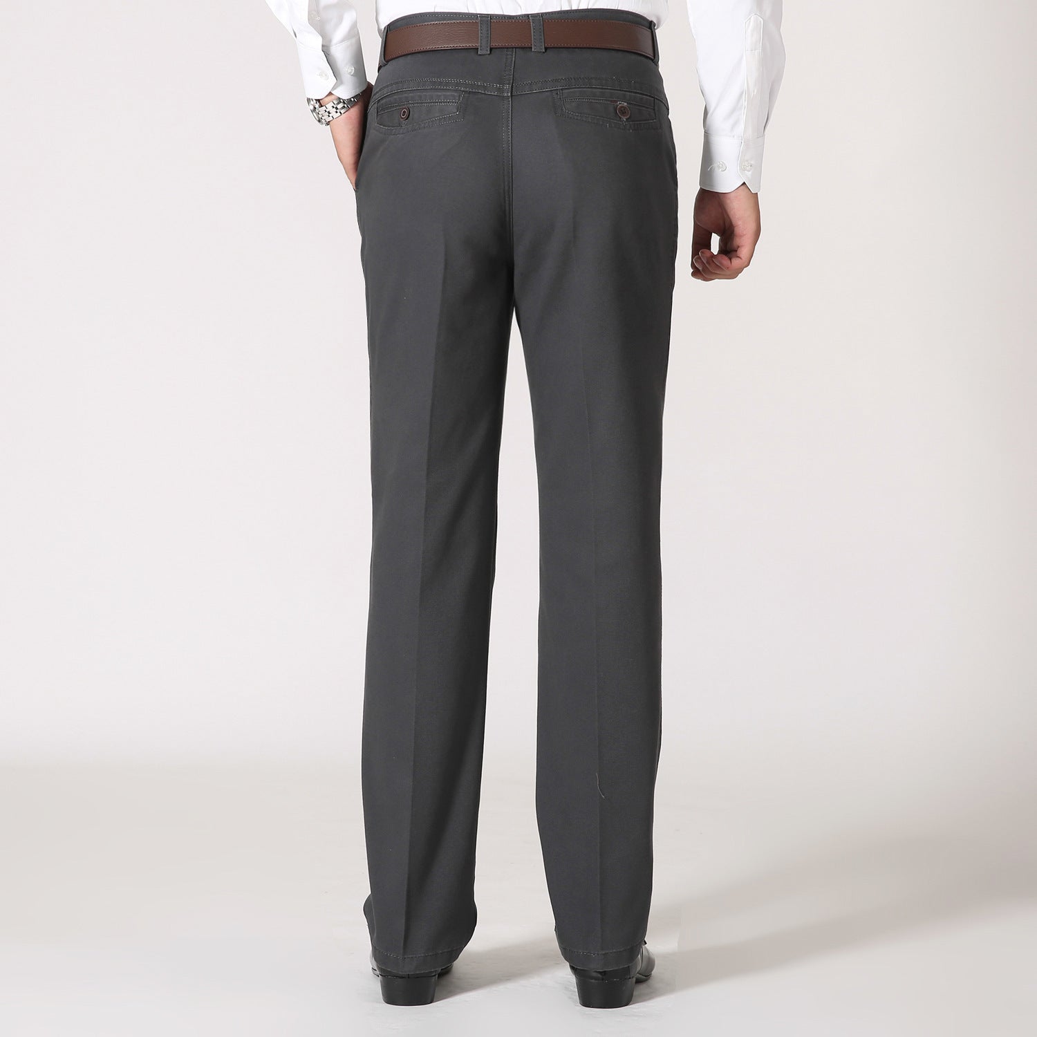 Men's cotton casual straight-leg cargo trousers - globaltradeleader