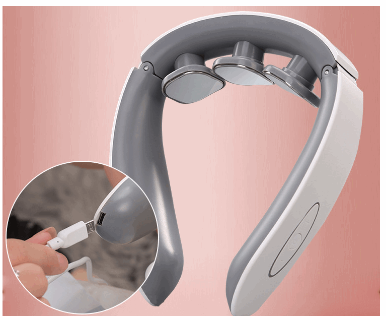 Neck Massager Head Relax Muscle Vibration Massage USB Charging Electric Therapy Cervical Relief Pain Health Care Tool
