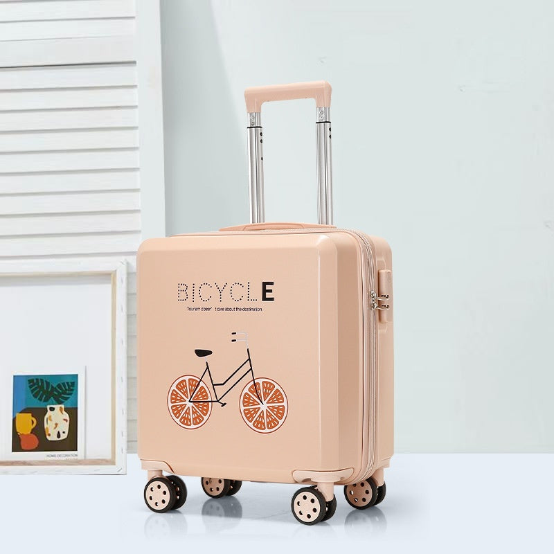 18-inch Trolley Case Printed Pattern Luggage Small Children Suitcase Boarding Bag Suitcase - globaltradeleader