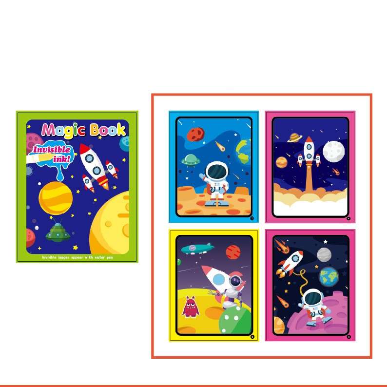 Children's creative magic magic water painting book