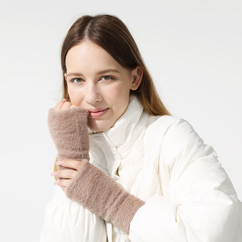 Winter Warm Half Finger Knitted Gloves