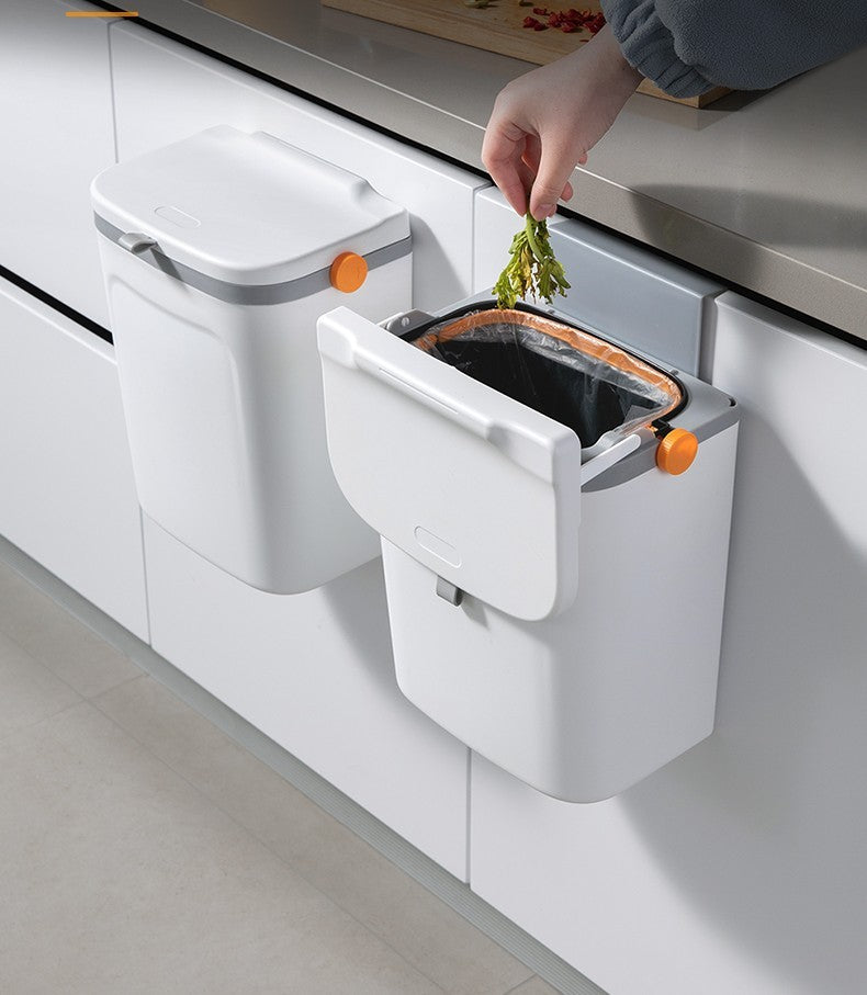 Wall-mounted Toilet Special Paper Basket Household Kitchen Waste Dry And Wet Trash Can - globaltradeleader