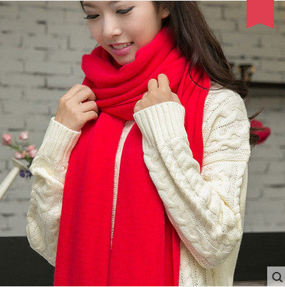 Casual Solid Color Warm And Long Couple Scarf