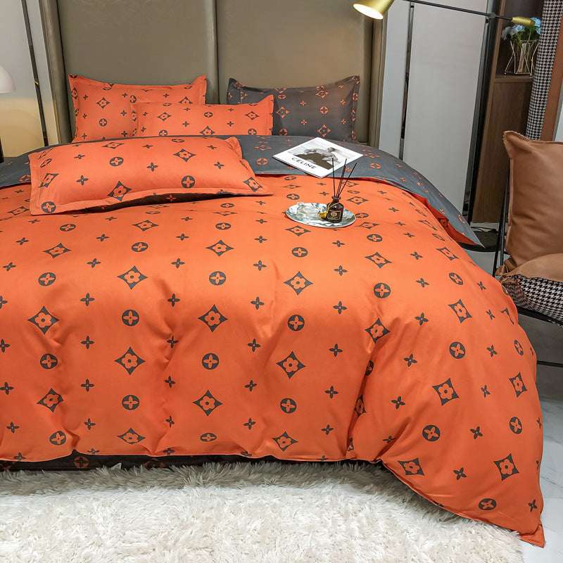 Cashmere Four-piece Brushed Quilt Cover Sheets - globaltradeleader