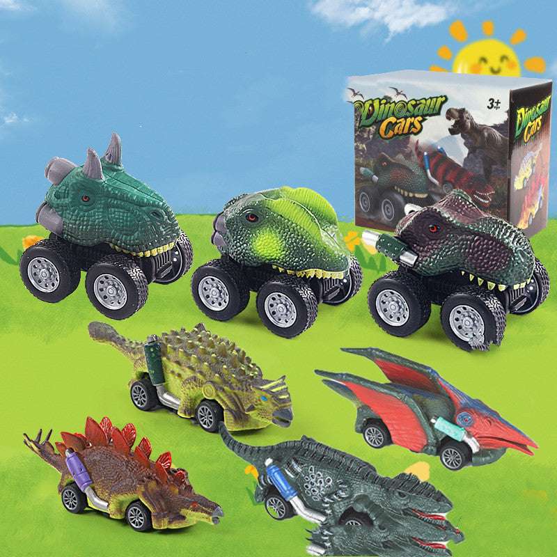 Simulation Dinosaur Model Mini Pull Back Car Inertia