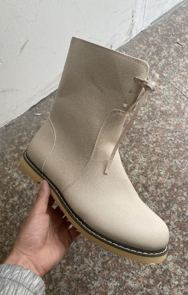 Women'S Boots Comfortable Flat Bottom Martin Boots Versatile Low Boots - globaltradeleader