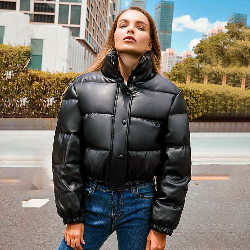New Bread Coat Winter Warm Stand Collar Short Coat Y2K Cotton Jacket Womens Clothing - globaltradeleader
