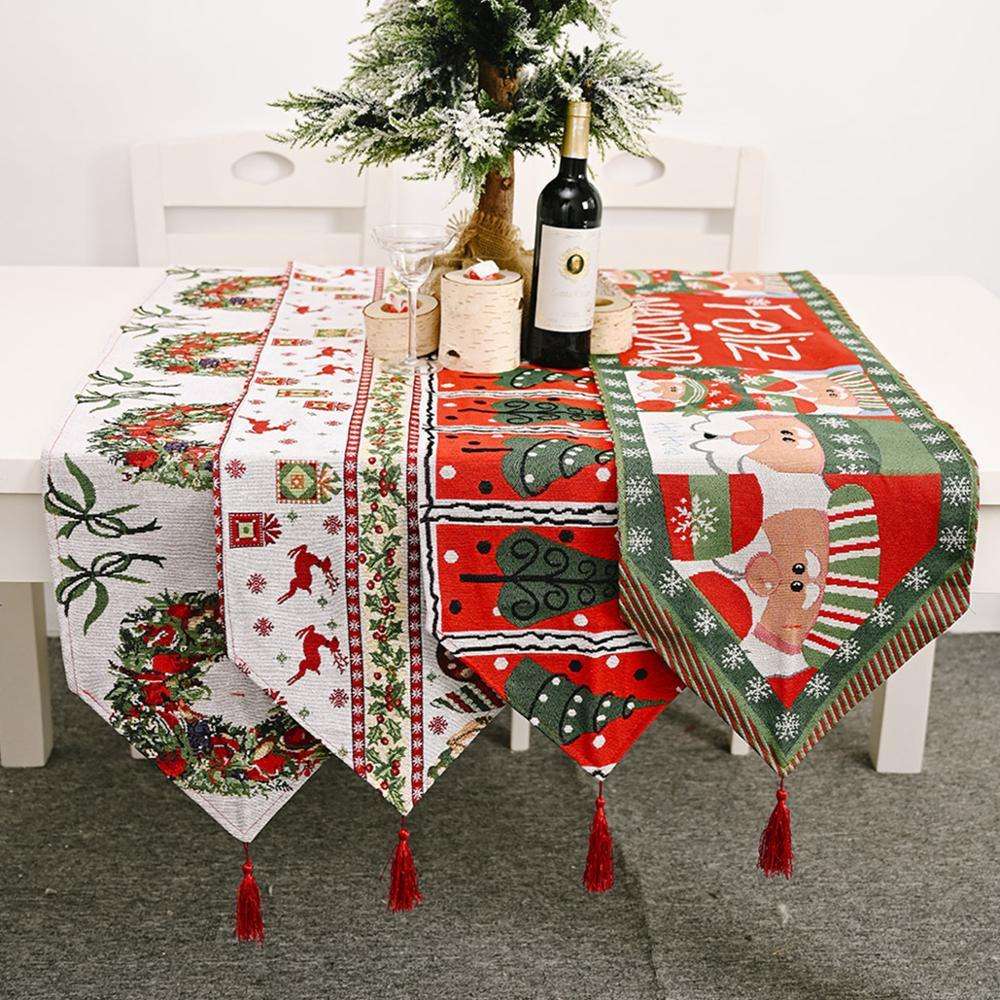 Christmas decorations knitting cloth table flag - globaltradeleader