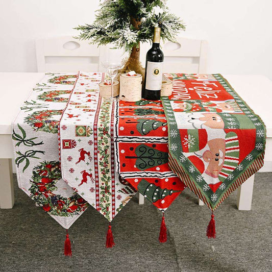 Christmas decorations knitting cloth table flag - globaltradeleader