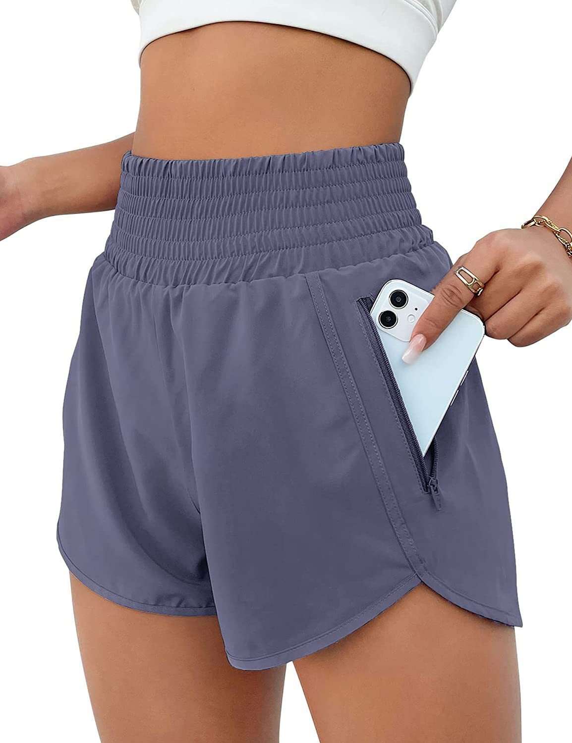 Women's Fashion High Top Sports Running Yoga Short Belt Lining - globaltradeleader