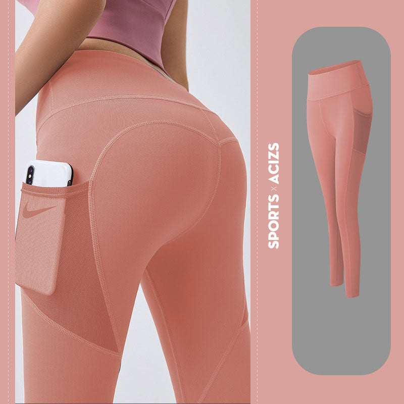 Yoga Pants Women With Pocket Leggings Sport Girl Gym Leggings Women Tummy Control Jogging Tights Female Fitness Pants - globaltradeleader