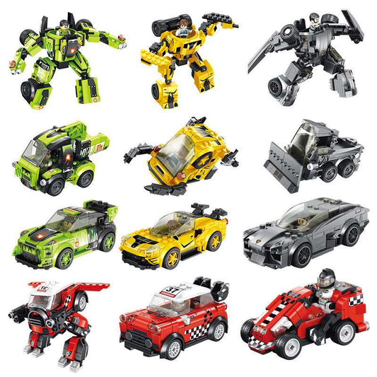 Building Block Racing Series Puzzle Small Particles Assembled Building Block Toys - globaltradeleader