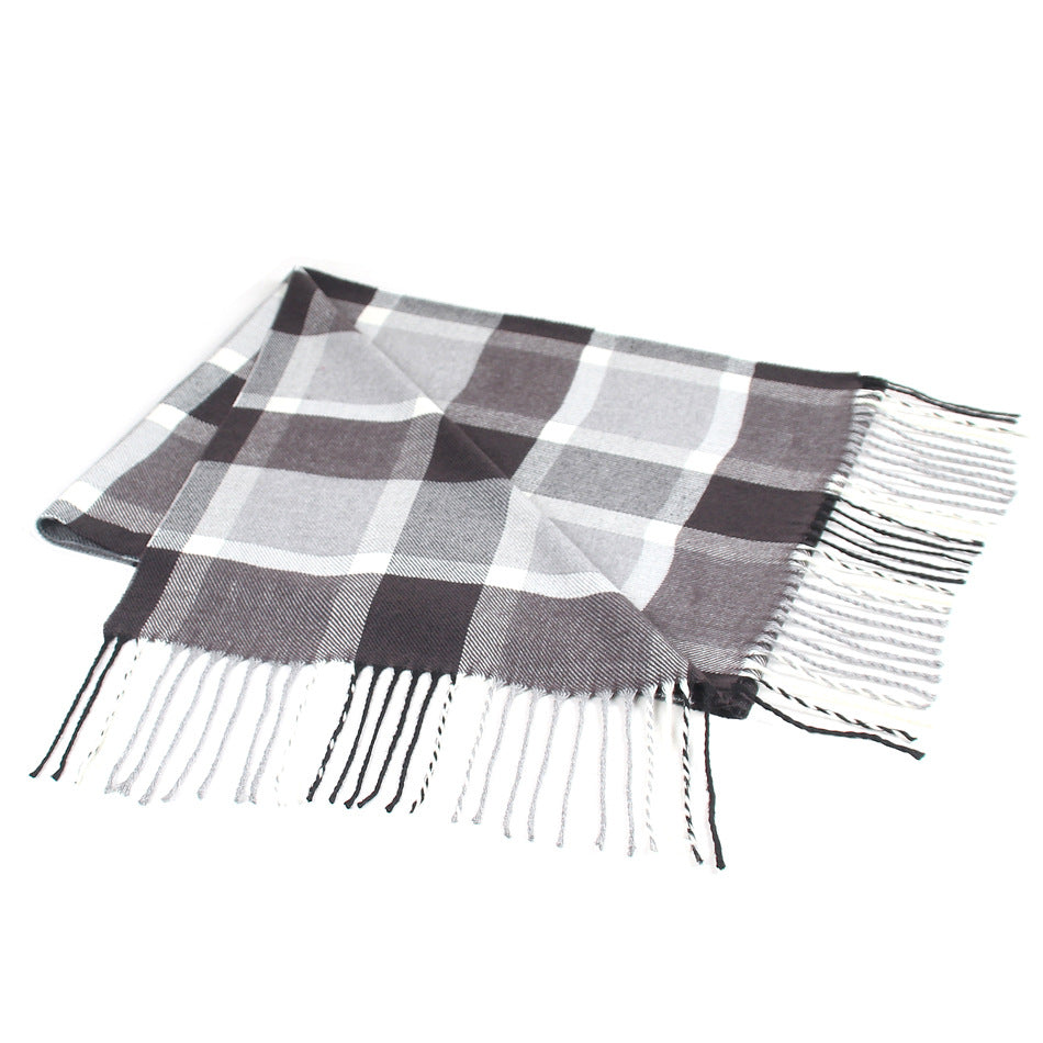 Men's Fashion Casual Plaid Artificial Cashmere Scarf