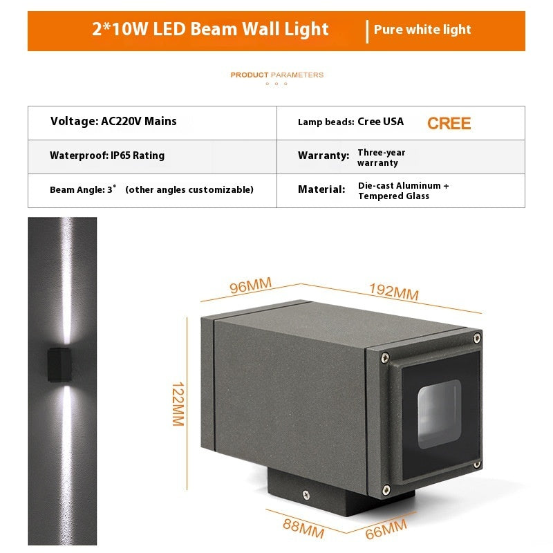 Wall Lamp Outdoor Waterproof Facade Lighting Double Head - globaltradeleader