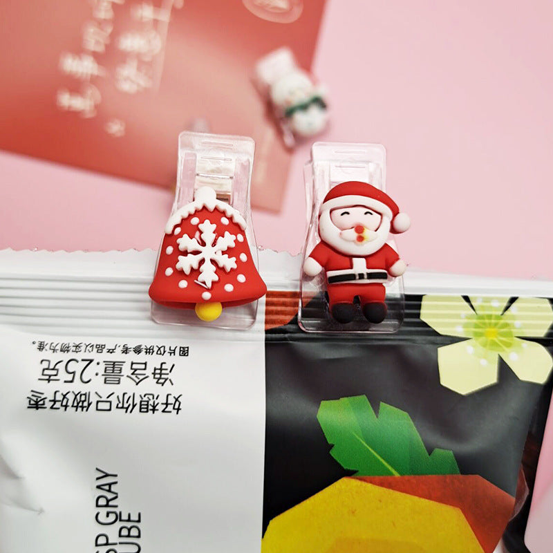 Christmas Cartoon Transparent Clip Sealing Clip