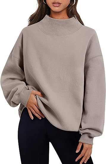Pullover Sweatshirt Solid Color Loose Tops Round Neck Hoodie Women Thick Clothing - globaltradeleader
