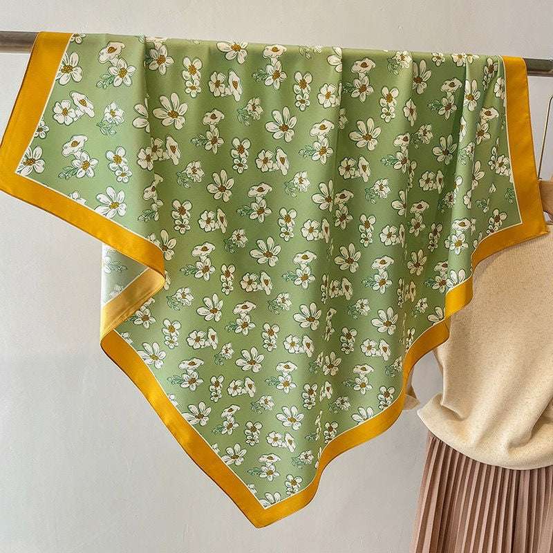 Women's Silk Scarf Strap Retro Tube Top Sun Protection