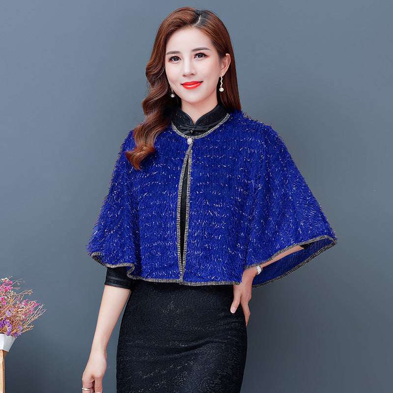 Cheongsam shawl women short cape round neck