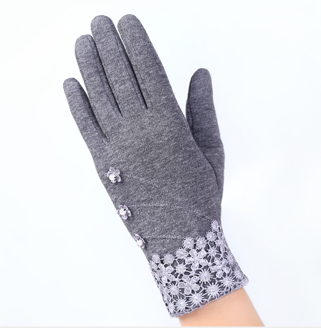 Touch screen ladies winter gloves outdoor sports cycling driving warm gloves not falling velvet gloves