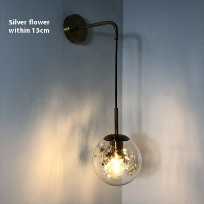 Creative Modern And Simple Bedroom Bedside Lamp Glass Small Wall Lamp - globaltradeleader