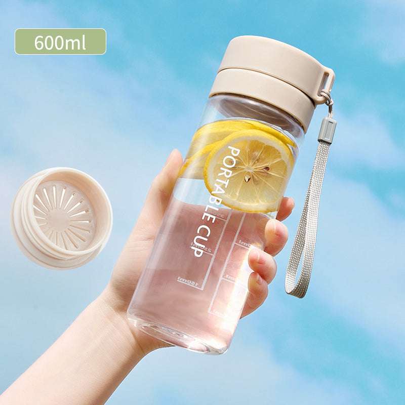 Temperature Resistance Simple Anti Fall With Scale Transparent Plastic Cup