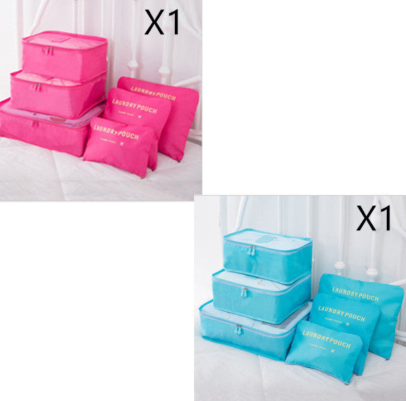 6 PCS Travel Storage Bag Set for Clothes Tidy Organizer