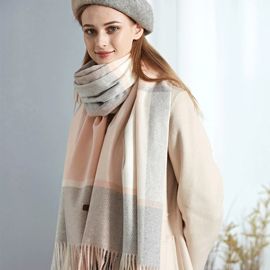 Wool Plaid Women Autumn And Winter Warm Scarf - globaltradeleader