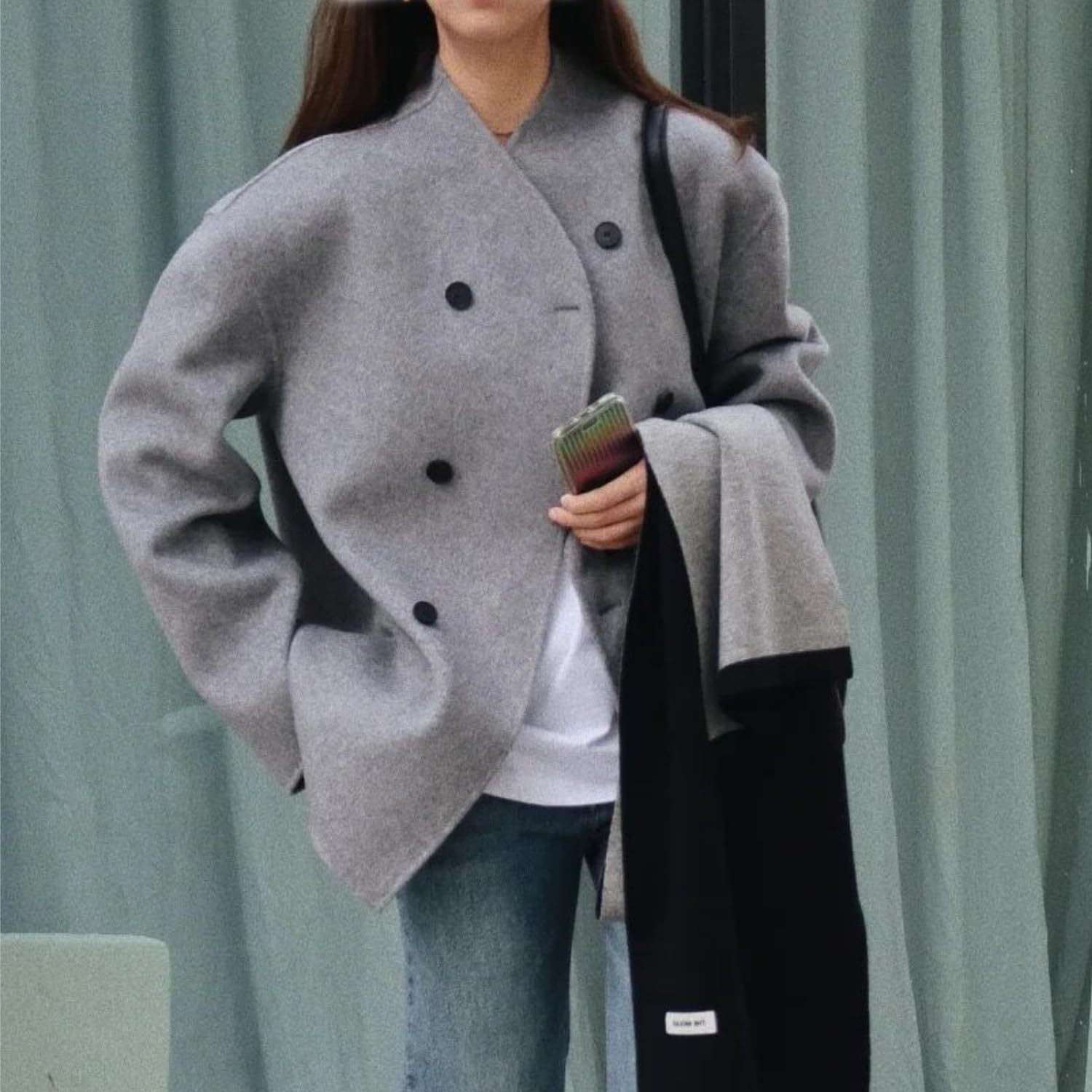 Fashion Three-row Button Short Plaids And Tweedst Coat Double-faced Woolen Goods For Autumn And Winter - globaltradeleader