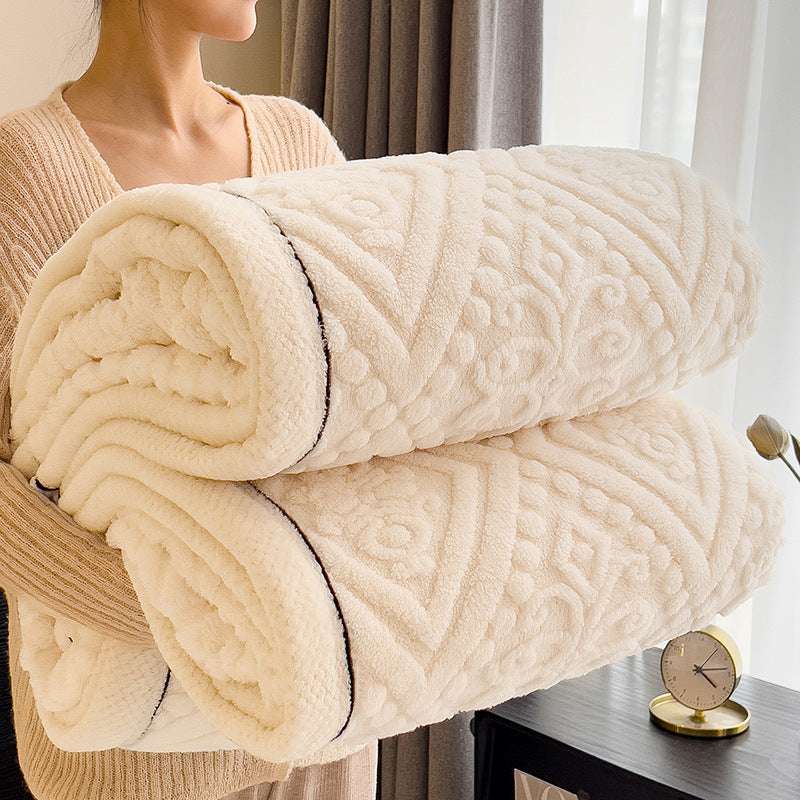 Class A Carved Velvet Blanket Double-sided Thick Blanket - globaltradeleader