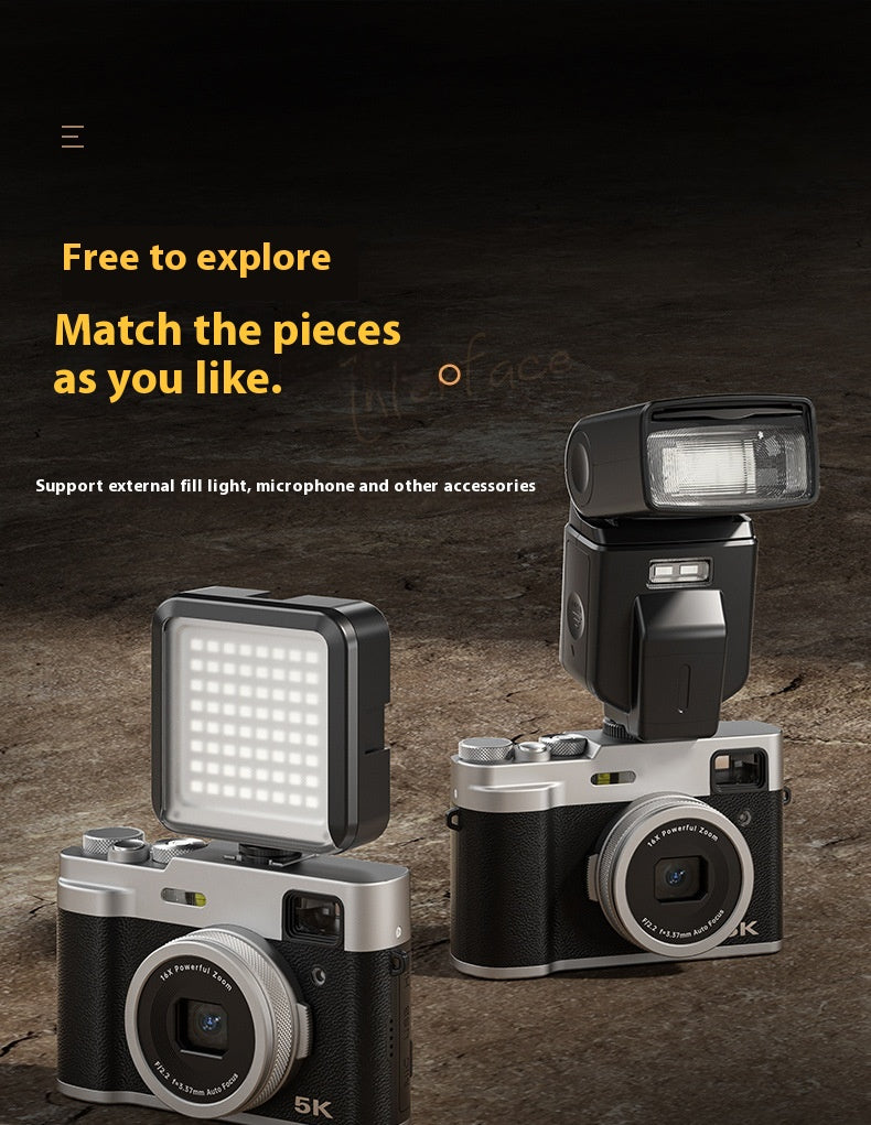 5K HD Digital Camera Front And Rear Dual Camera Fast Viewfinder Camera - globaltradeleader