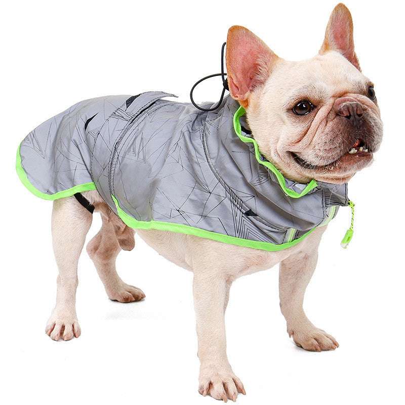 Dog Clothes Reflective Cloak Medium And Large Windproof Outdoor Jacket