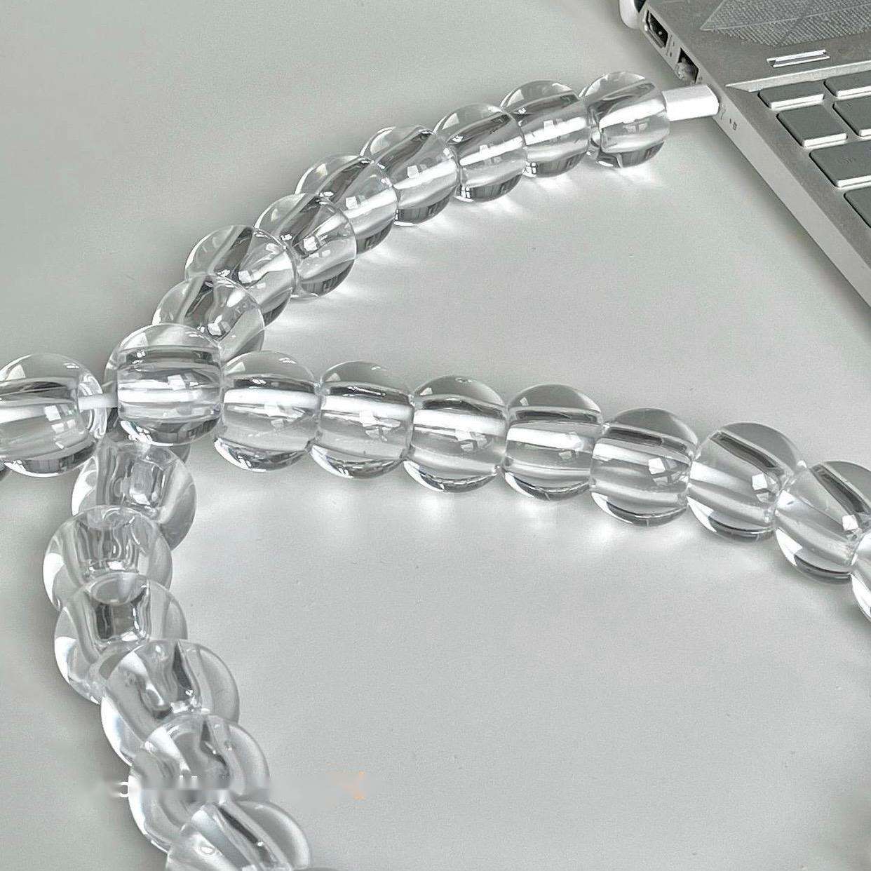 Transparent Bead Mobile Phone Data Cable