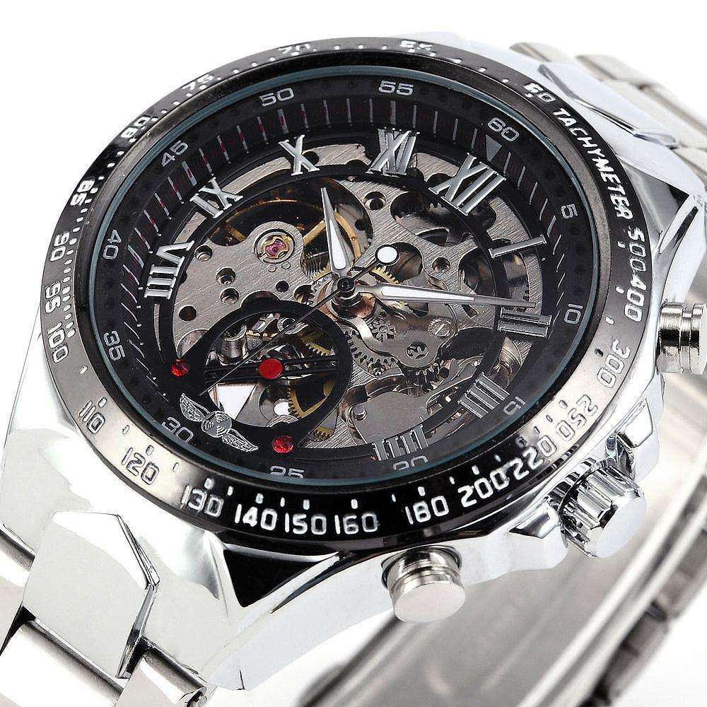 Men's Personality All-steel Hollow Automatic Mechanical Watch - globaltradeleader