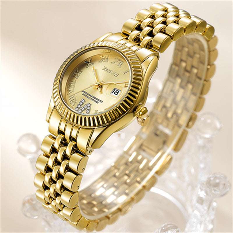 Children's Fashion Casual Alloy Belt Calendar Quartz Watch - globaltradeleader