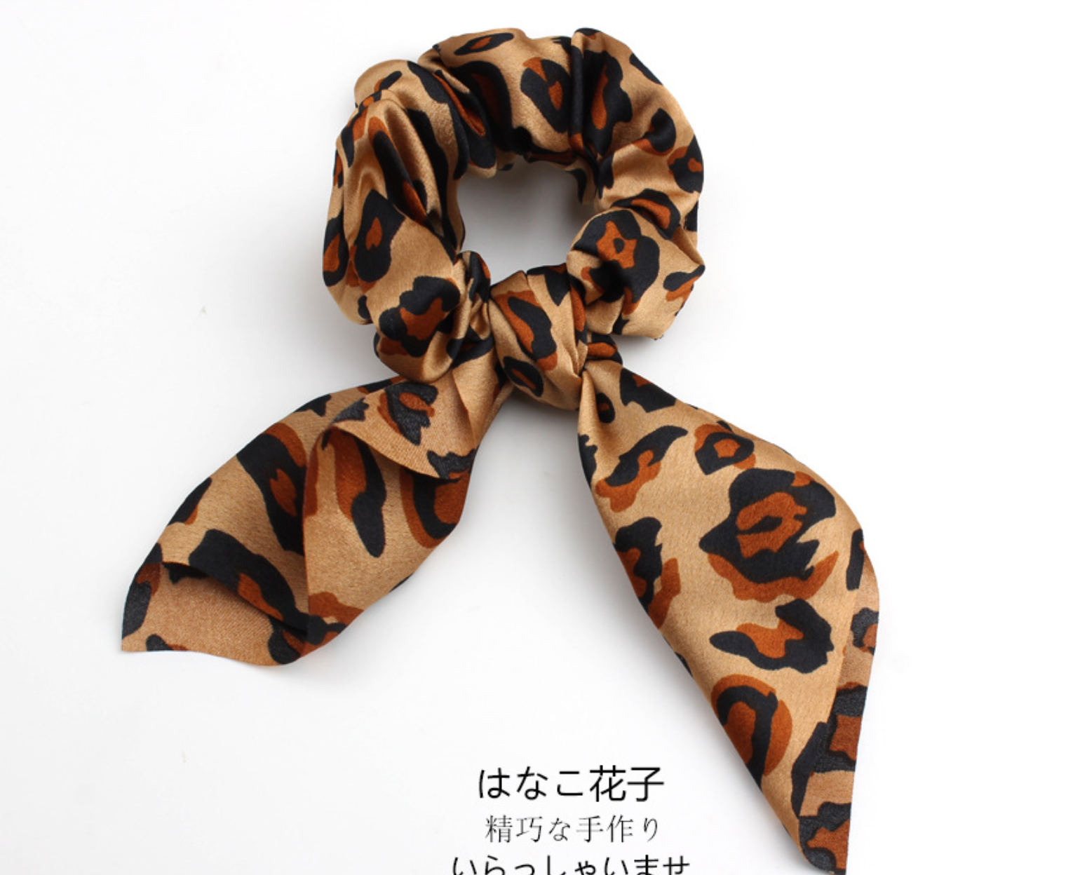 4Pcs Leopard Snake Floral Streamers Scrunchies Women Hair Scarf