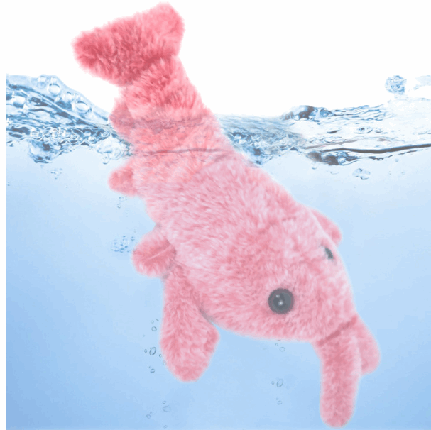 Electric Jumping Shrimp USB Charging Simulation Lobster Funny Cat Plush Toy