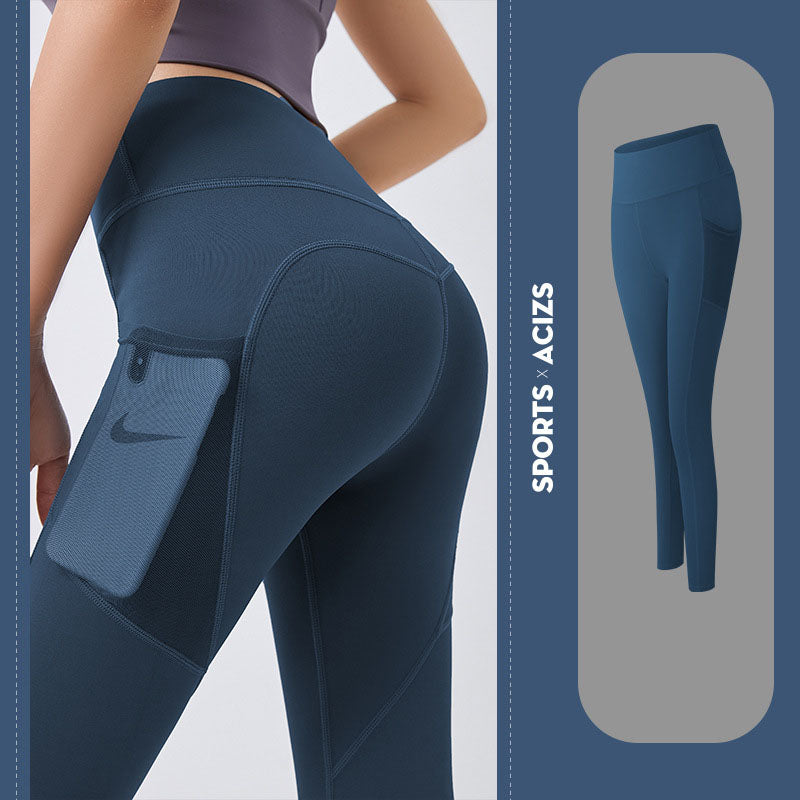 Yoga Pants Women With Pocket Leggings Sport Girl Gym Leggings Women Tummy Control Jogging Tights Female Fitness Pants - globaltradeleader