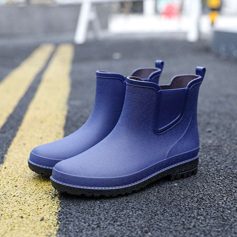 Short Tube Water Shoes Men Rain Boots Autumn And Winter - globaltradeleader