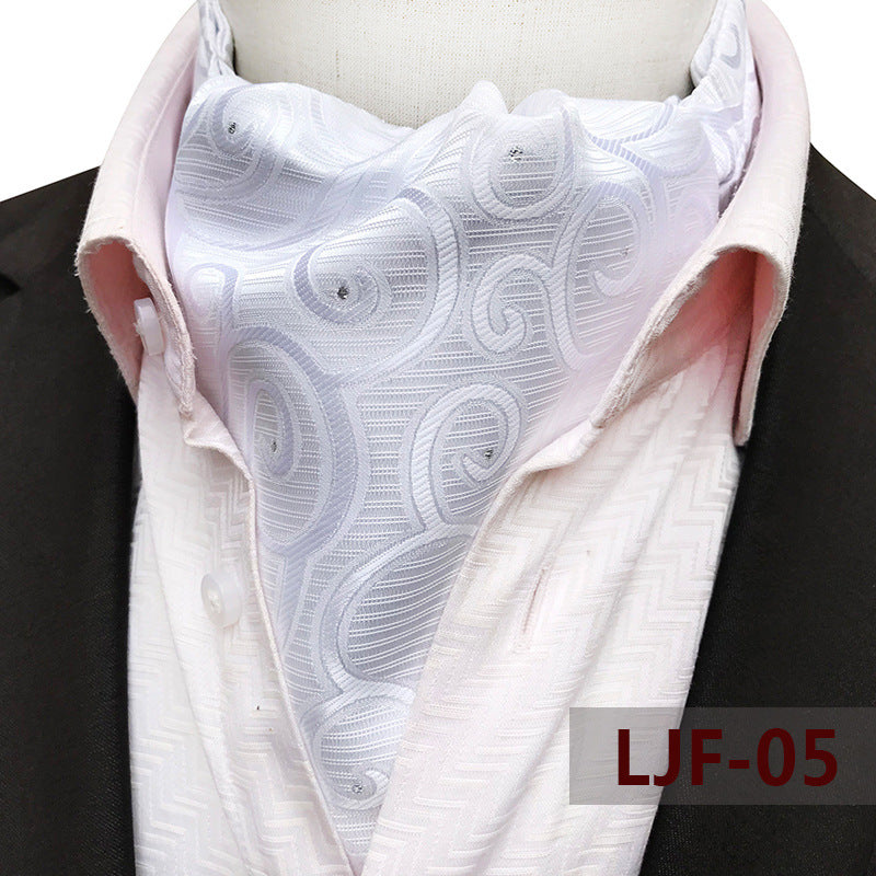 Men's Scarf Jacquard Polyester Fashionable And Warm