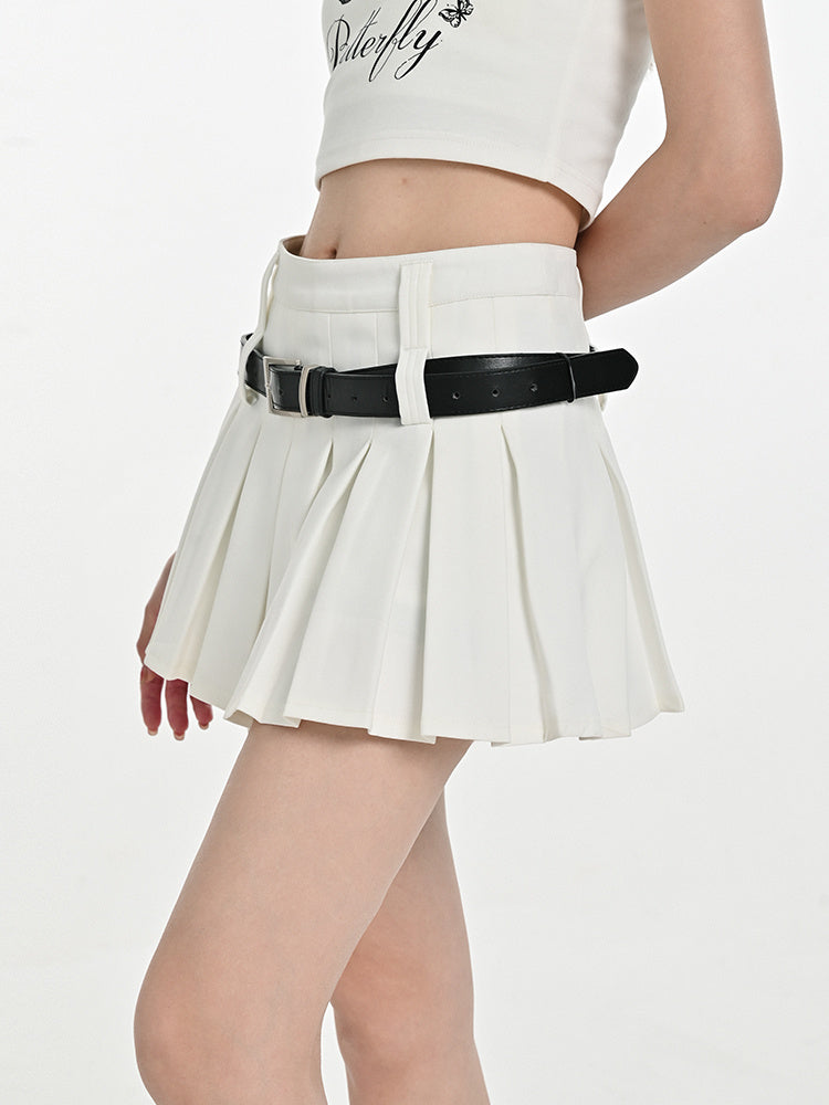 White Women's High Waist Slimming Skirt Short Skirt - globaltradeleader