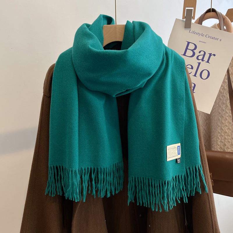 High-end Versatile Shawl Warm Thickened Scarf Dual-purpose