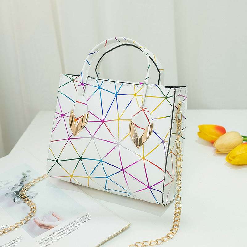 Small Bag Ladies Magic Color Rhombus Handbag