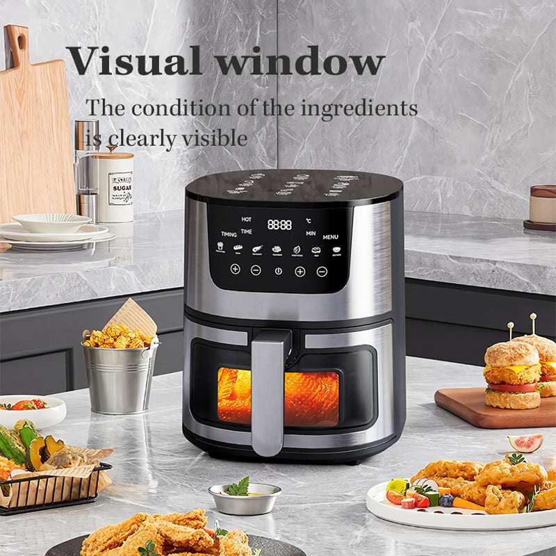 Stainless Steel Smart Visual Air Fryer Household Oven - globaltradeleader