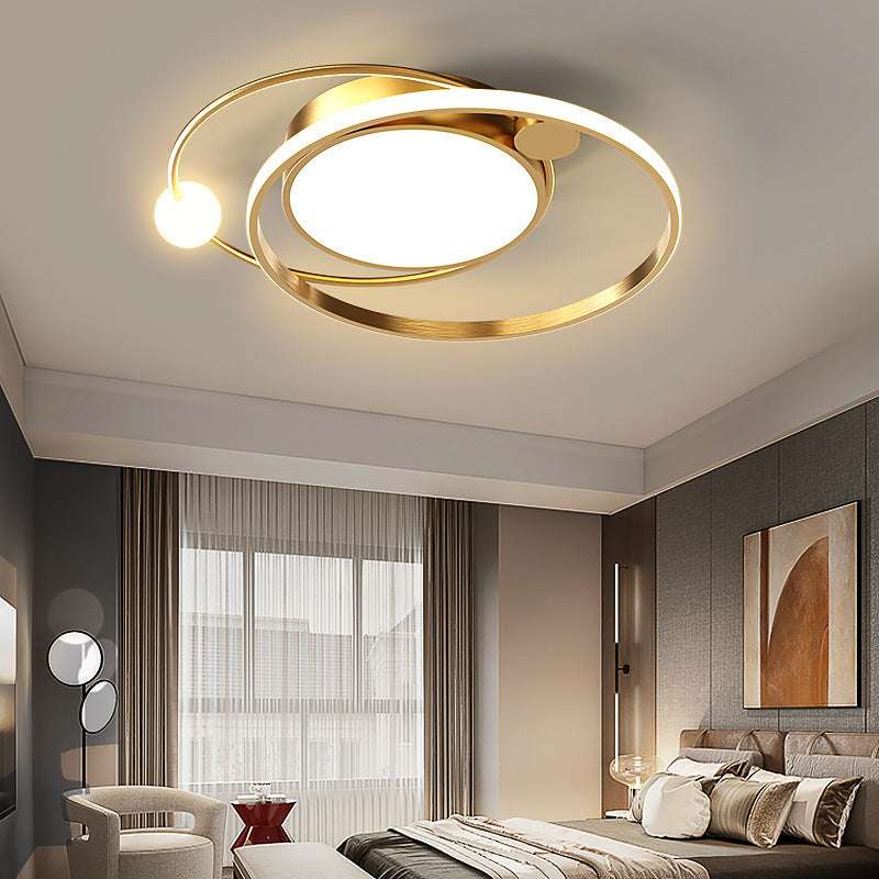 Simple And Luxurious Golden Bedroom Ceiling Lamp - globaltradeleader