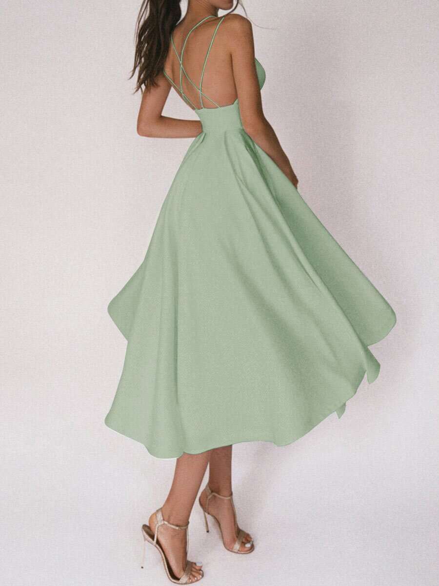 Sexy V-neck Suspender Dress Summer Fashion A-Line Long Dresses For Women - globaltradeleader