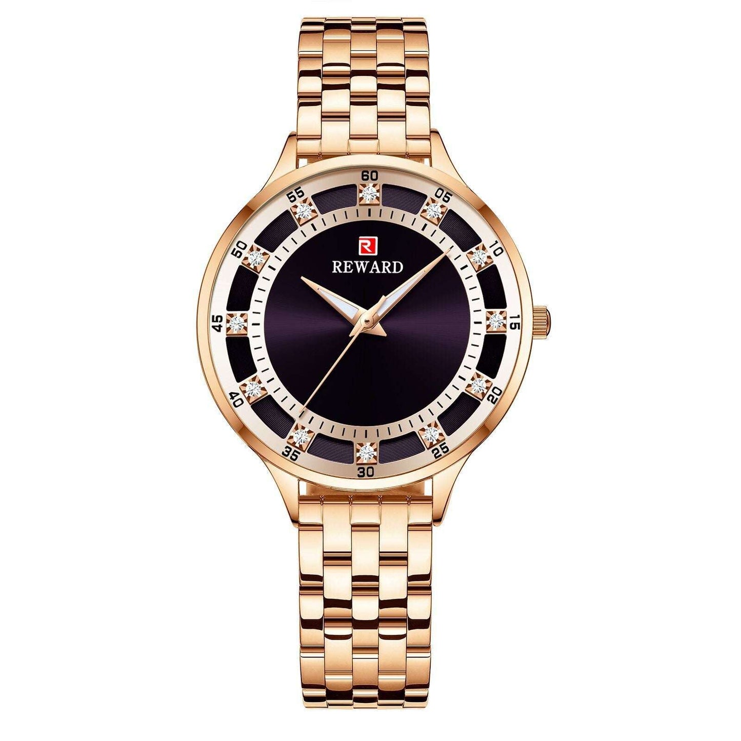 Fashion Steel Belt Quartz Diamond Women's Watch Waterproof - globaltradeleader