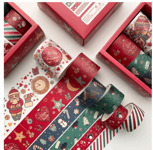 Christmas Tent And Paper Sticker Tape Materials