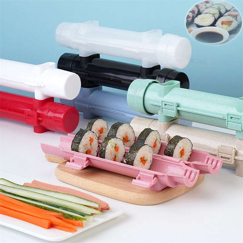Quick Sushi Maker Japanese Roller Rice Mold Bazooka Vegetable Meat Rolling Tool DIY Sushi Making Machine Kitchen Gadgets Tools - globaltradeleader